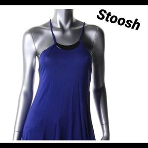 Stoosh royal blue top with silver metal neck